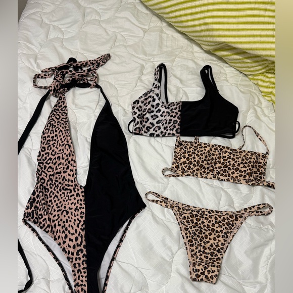 Stylish Leopard Print Swimsuit Set - Picture 2 of 6